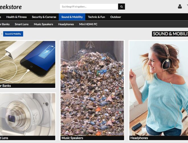 Plastik Müll im Geekstore von Hartlauer