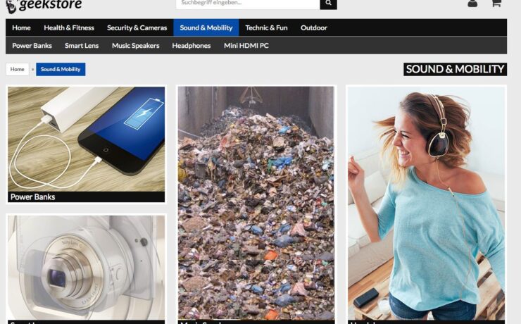 Plastik Müll im Geekstore von Hartlauer