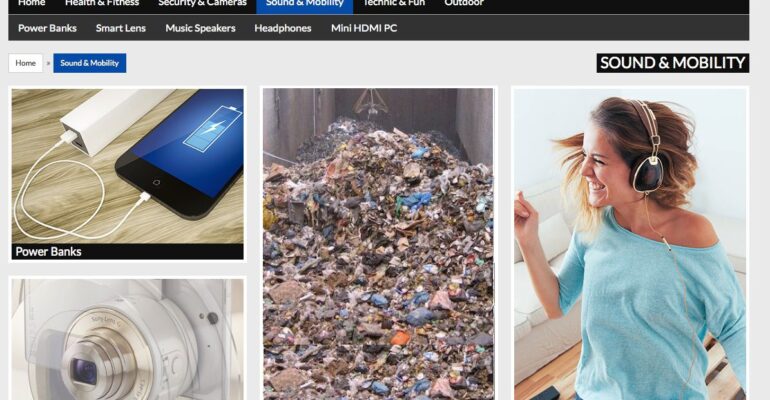 Plastik Müll im Geekstore von Hartlauer