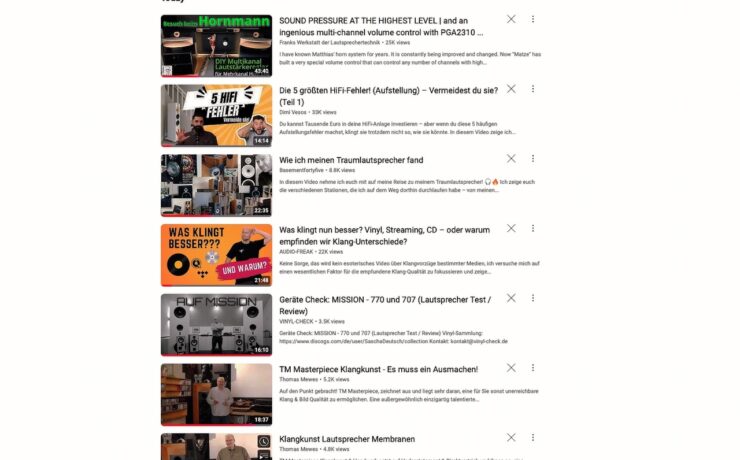 HiFi deutsch in Youtube