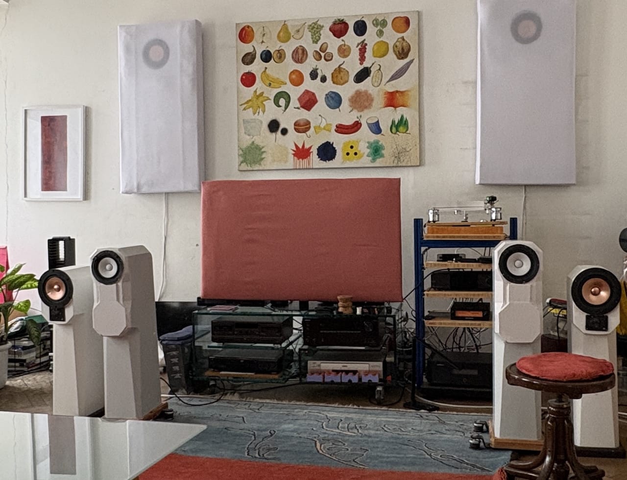 TV Abdeckung in Rosa